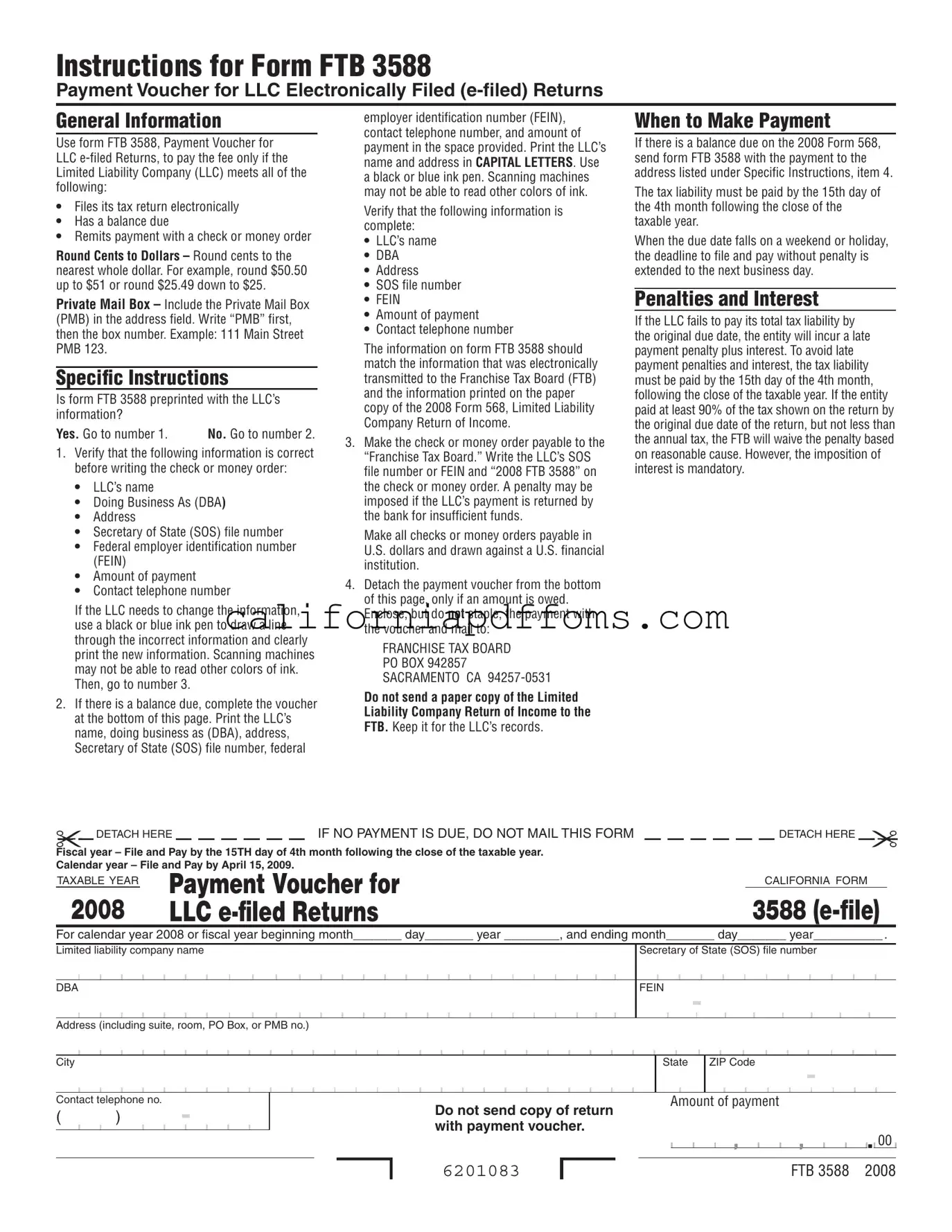 Fill in Your California 3588 Template