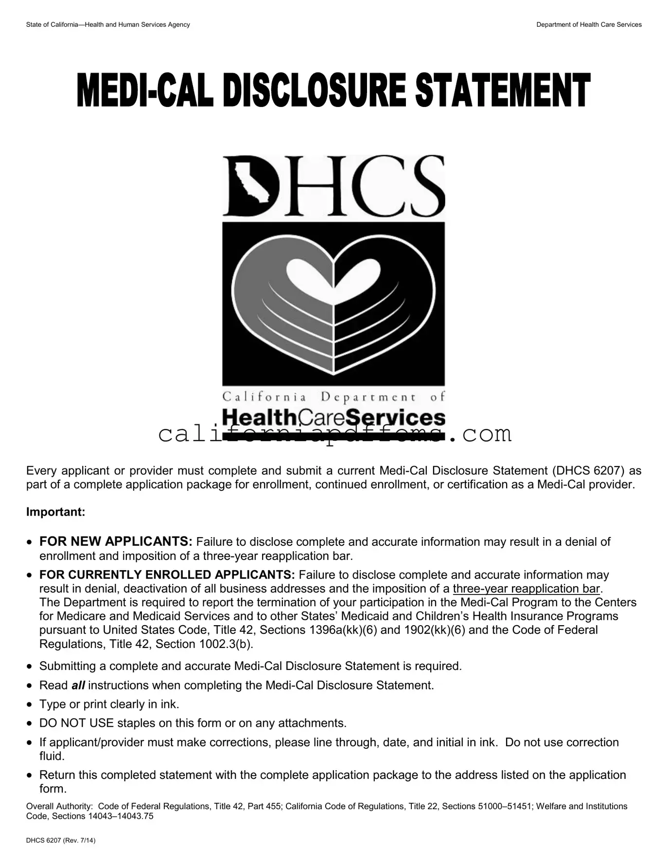 Fill in Your California Dhcs Template