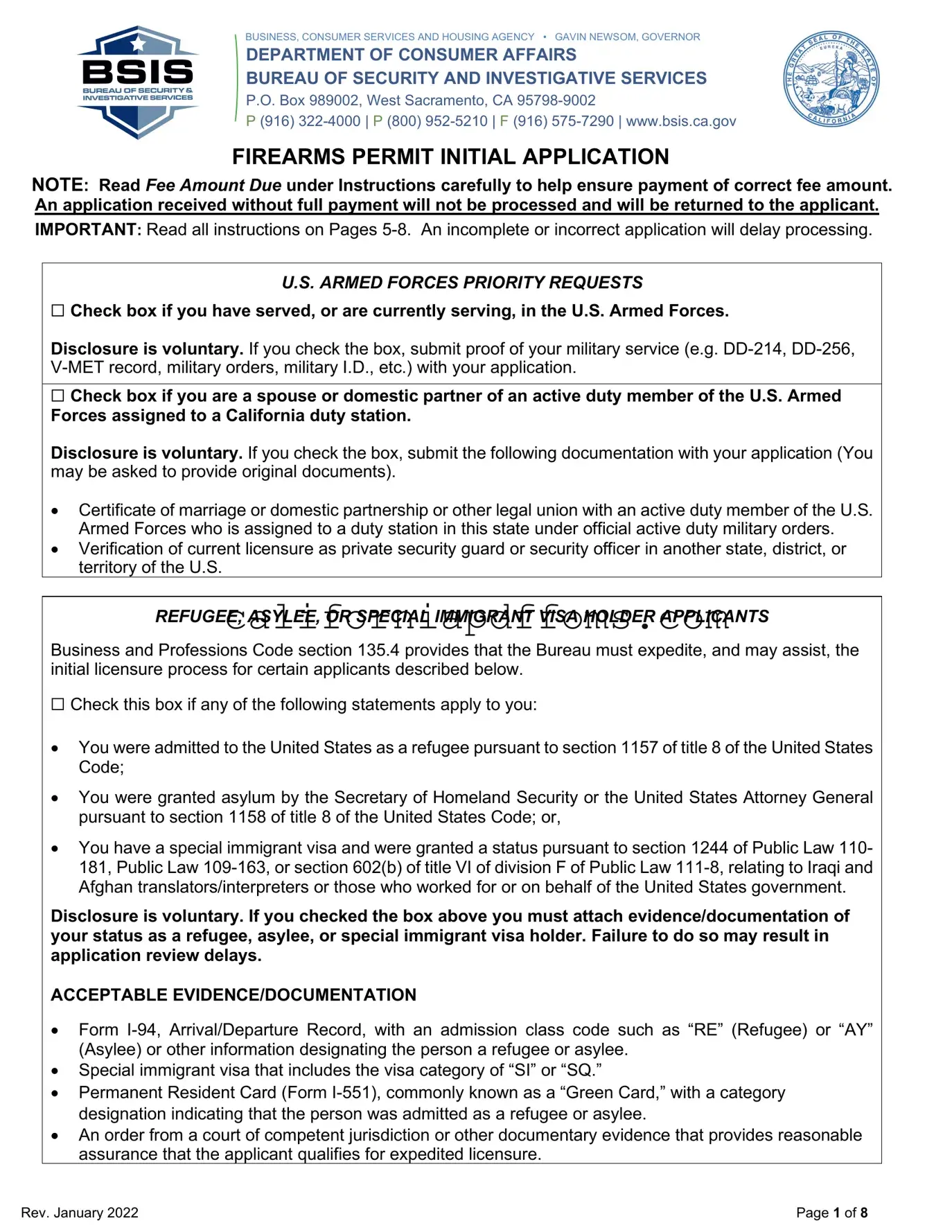 Fill in Your California Gun Permit Application Template