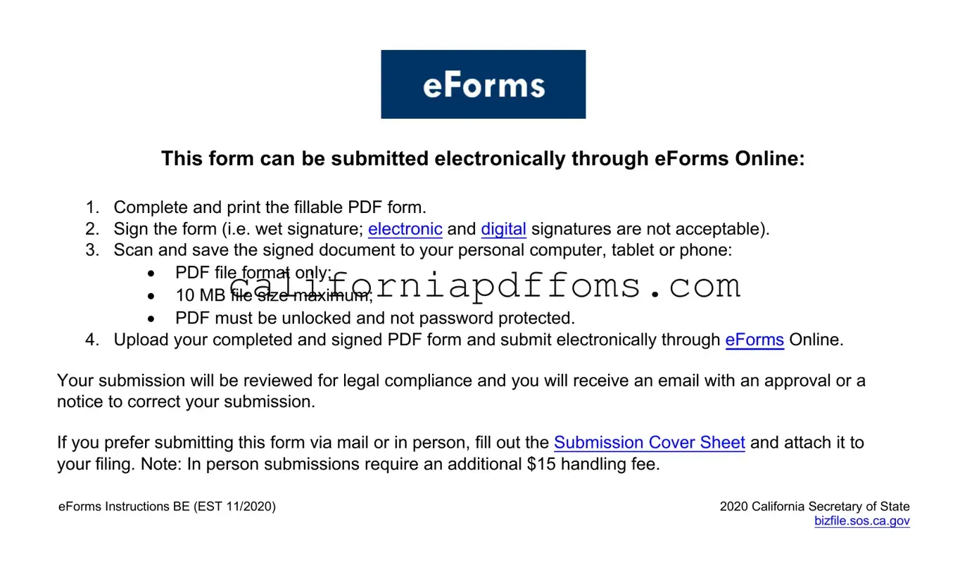 Fill in Your California Llp 2 Template
