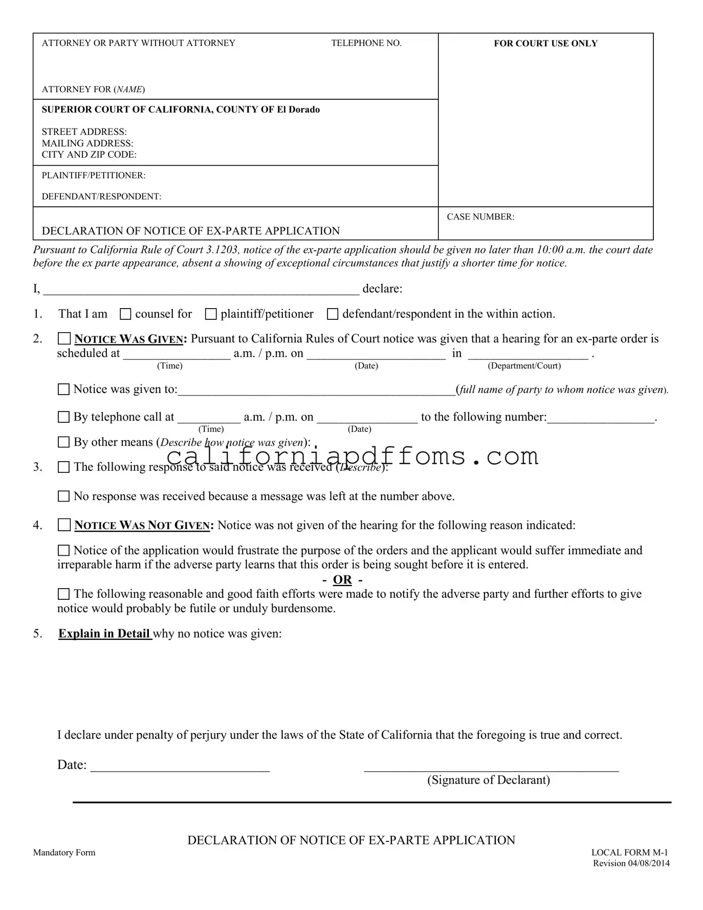 Fill in Your California Local M 1 Template