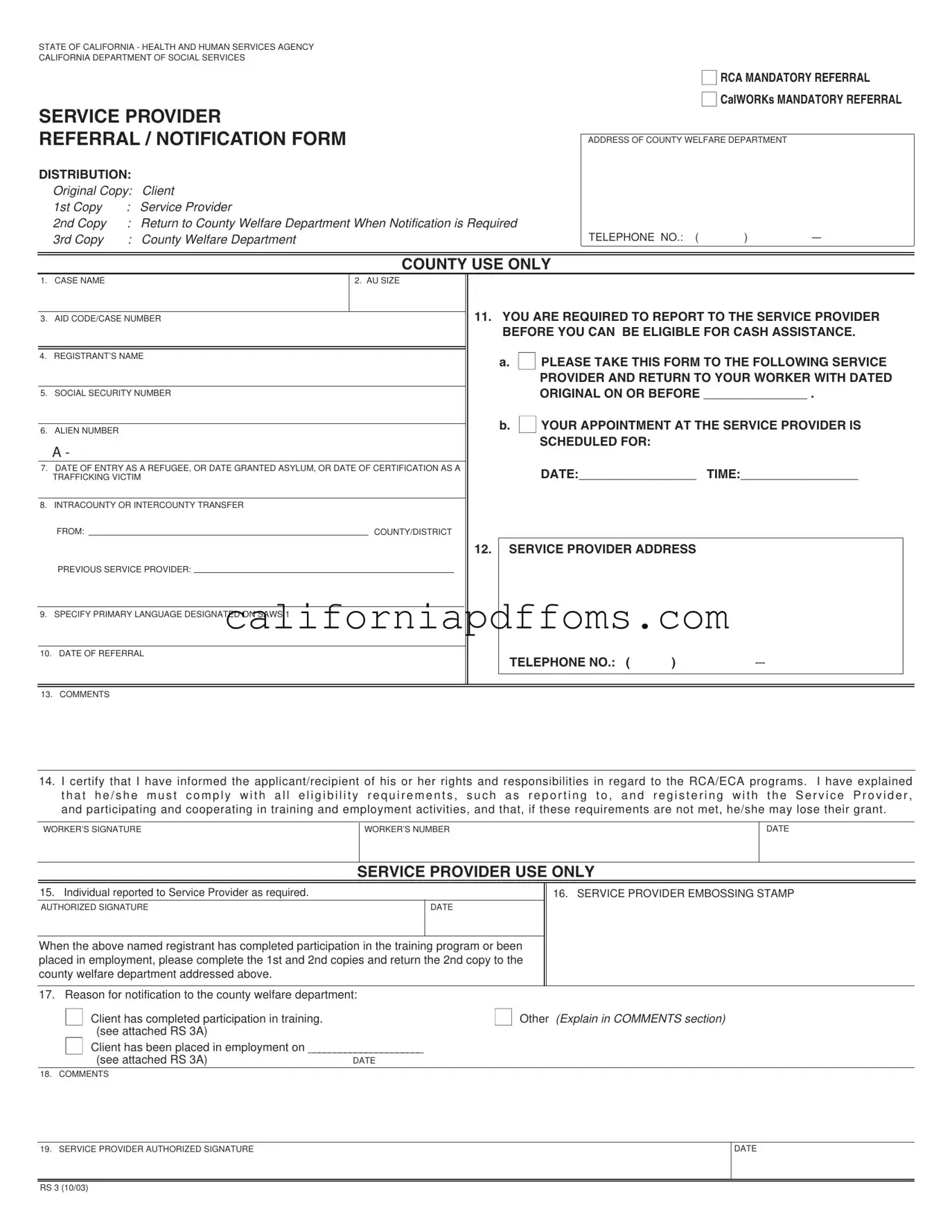 Fill in Your California Rs 3 Template