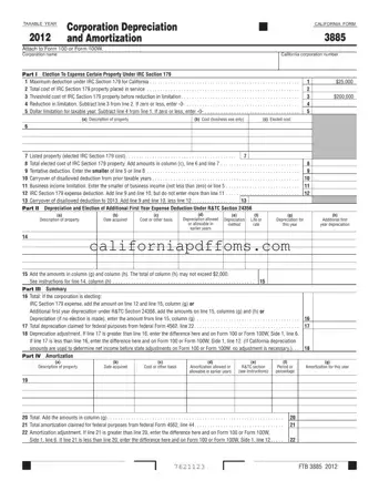 Fill in Your California 3885 Template