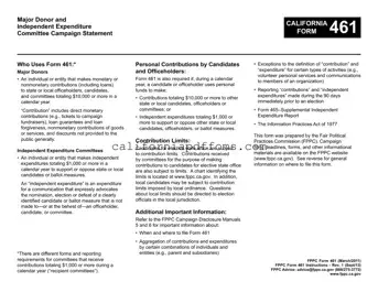 Fill in Your California 461 Template