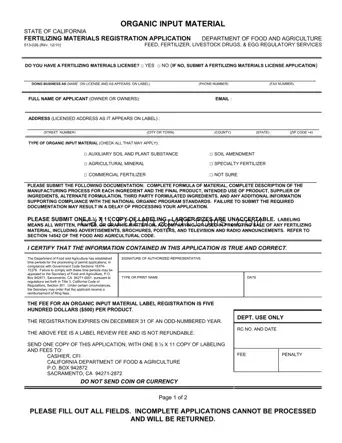 Fill in Your California 513 026 Template