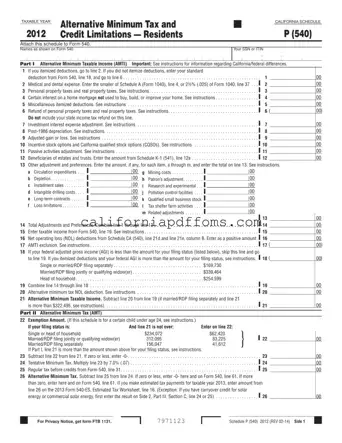 Fill in Your California 540 Schedule P Template
