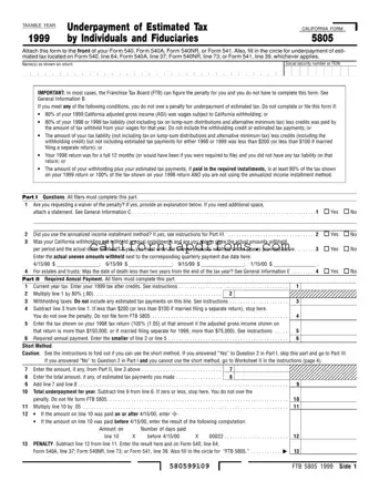 Fill in Your California 5805 Template