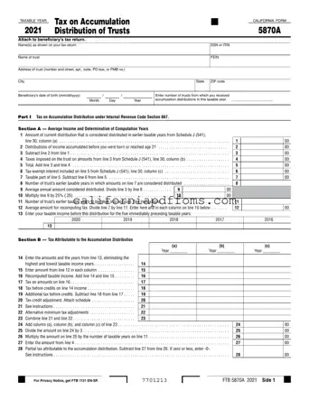 Fill in Your California 5870A Template