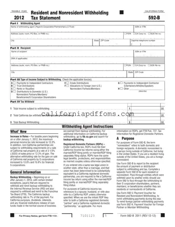 Fill in Your California 592 B Template