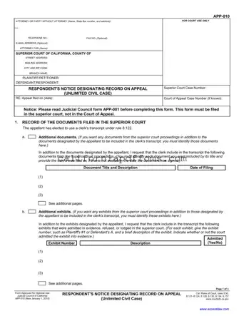 Fill in Your California App 010 Template