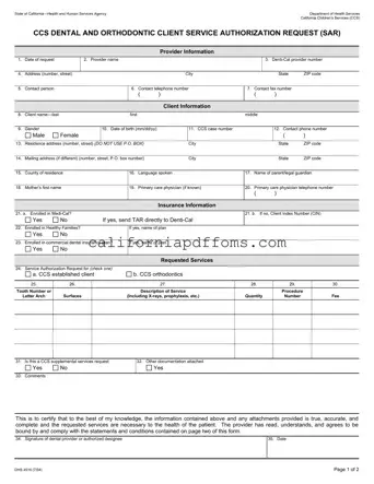 Fill in Your California Dhs 4516 Template
