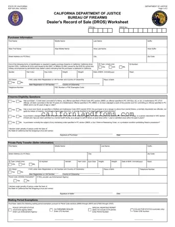Fill in Your California Dros Template