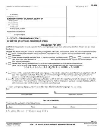 Fill in Your California Fl 455 Template