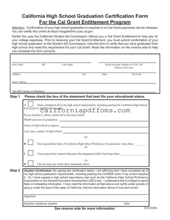 Fill in Your California G 8 Template