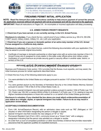 Fill in Your California Gun Permit Application Template