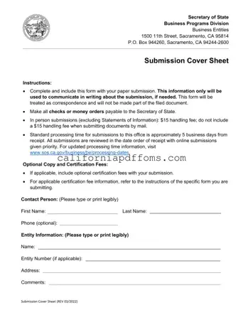 Fill in Your California Lp 7 Template