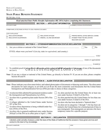 Fill in Your California Re 205 Template