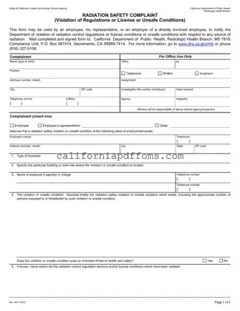 Fill in Your California Rh 1027 Template