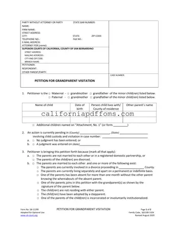Fill in Your California Sb 11290 Template