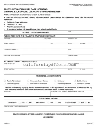 Fill in Your California Tlr 3 Template