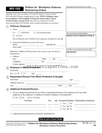 Fill in Your California Wv 100 Template
